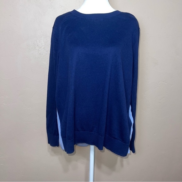 Sandro Paris Ipolit Blue Silk Cashmere Tie-Back Sweater Sheer Wrap Back Size Med - Picture 4 of 9